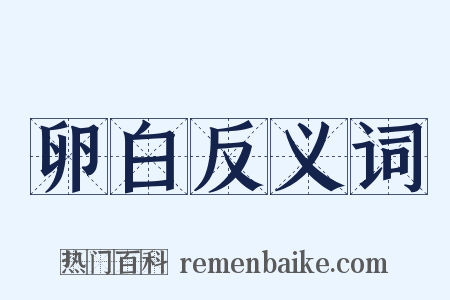 卵白反义词是什么意思的图片